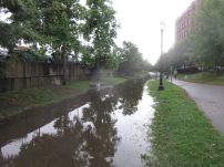 Flooding after rains on the Greenway due to blocked drainage - Aug 2017